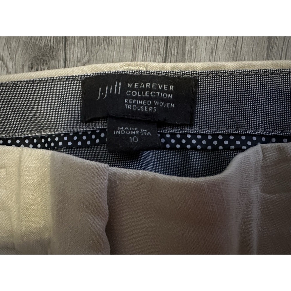 $99 J Jill Wearever Collection Women's size 10 Pants Beige Tan Career Stretch - Picture 6 of 16
